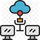 Connecting Cloud Computing Networking Icon