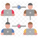 Connecting Network Team Icon