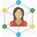 Woman Link Connection Icon
