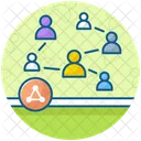 Connecting People Social Network Social Connectivity Icon