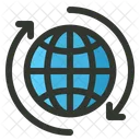 Connection Globe Rotate Icon