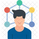 Connection Group Man Icon