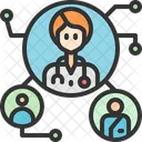 Connection Team Doctor Icon