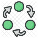 Connection Networking Multi Channel Icon