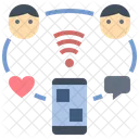 Social Media Connection Online Icon