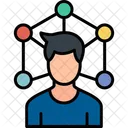 Connection Group Man Icon