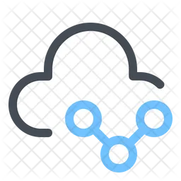 Connection In Cloud  Icon