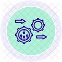 Connection Process Line Icon Icon