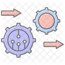 Connection Process Lineal Color Icon Icon