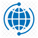 Connections Globe Grid Connect Icon