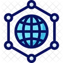 Connectivité mondiale  Icône