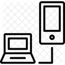 Connectivite Mobile Avec PC Partage Mobile Mobile Vers Ordinateur Portable Icône