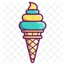 Conjunto De 25 Iconos De Helado 1 Paquete De Iconos De Helado De Color Lineal Icono