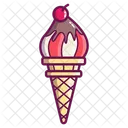 Cono de helado de remolino  Icono