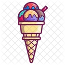 Cono de helado de helado  Icono