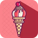 Cono de helado de remolino  Icono