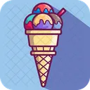 Cono de helado de helado  Icono