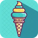 Cono De Remolino De Helado  Icono