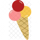 Verano Helado Cono Icono