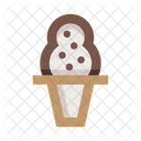 Cono de helado de chocolate  Icono