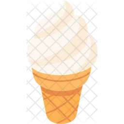 Cono de helado de vainilla  Icono