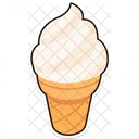 Cono de helado de vainilla  Icono