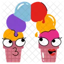 Conos De Helado Helado Comida Icono