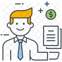 Conseiller Agent Homme Daffaires Icône