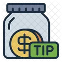 Propina Tarro Dinero Icono