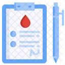 Consent Blood Donation Clipboard Icon