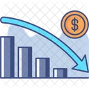 Consequencias Negativas Perda De Dinheiro Grafico Ícone
