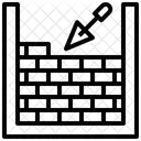 Construção de parede de tijolos  Ícone