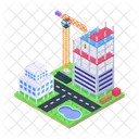 Construccion Industrial Sitio De Construccion Area De Construccion Icono