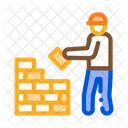 Bricklayer Mason Brick Icon