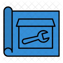 Construction Blueprint  Icon