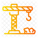 Crane Construction Mining Tower Hook Lift Industry Icon