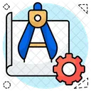 Construction Map Blueprint Engineering Map Icon