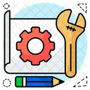 Construction Map Blueprint Engineering Map Icon