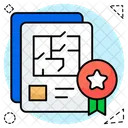 Construction Map Blueprint Engineering Map Icon