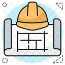 Construction Map Blueprint Engineering Map Icon