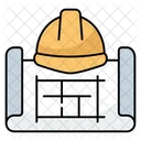 Construction Map Blueprint Engineering Map Icon