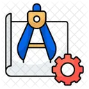 Construction Map Blueprint Engineering Map Icon