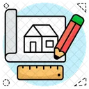 Construction Map Blueprint Engineering Map Icon