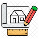 Construction Map Blueprint Engineering Map Icon