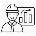 건설 프리젠테이션 데이터 분석 인포그래픽 아이콘