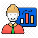 Construction Presentation Data Analytics Infographic Icon