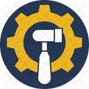 Construction Gear Hammer Gear Hammer Tool Icon