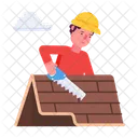 Construction Worker Construction Labour Roofing Icon