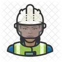 Construction Worker Black Woman  Icon