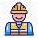 Construction Worker Labor Building Icon